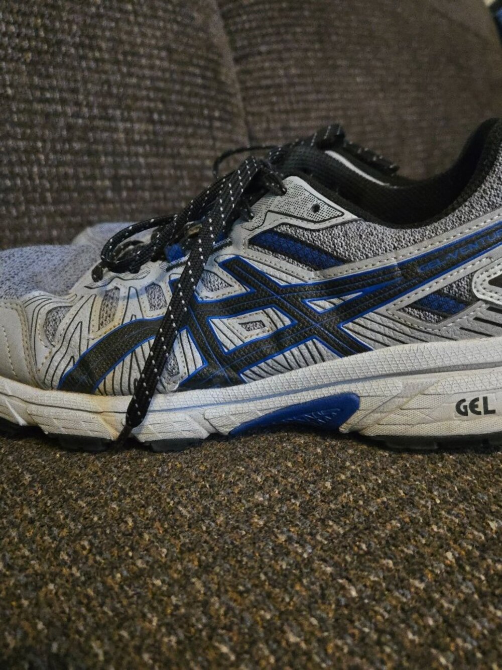 Asics Gel Venture 7 Mens Running Shoes Gray/Blue Size 9 Extra Wide Pre-Owned